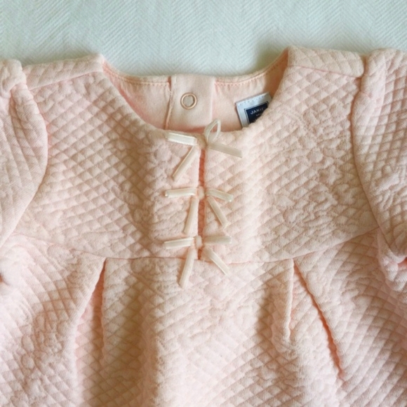 NEW janie & jack soft pink quilted floral jumpsuit 3-6 months baby girl - Picture 2 of 7